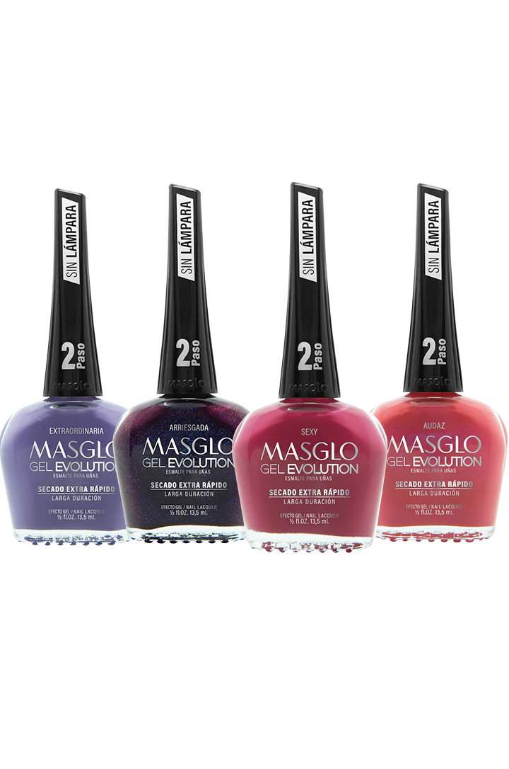 Bases, Esmaltes y Brillos Para Uñas Masglo Gel Evolution